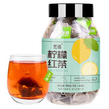 艺佰柠檬红茶包 三角茶包袋泡茶可冷泡茶90g（3g*30包）