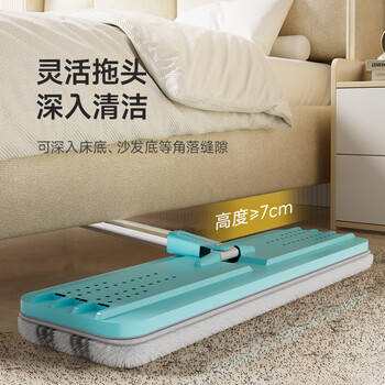 美丽雅平板拖把不带桶替换单拖把38cm适用于带桶平板拖把洗刷刷系列