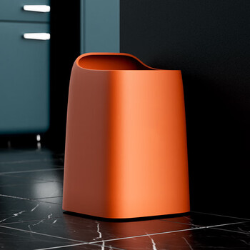 朴厨无盖垃圾桶18L家用双层大号客厅卧室厨房卫生间大容量纸篓藏青