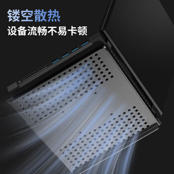 ATSCORE笔记本显示器支架显示器增高架双屏拼接电脑支架免打孔双屏显示器支架臂笔记本支架组合二合一支架