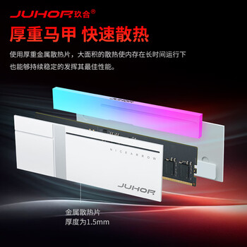 JUHOR玖合 32GB(16GBx2)套装 DDR5 6000 台式机内存条  海力士A-die颗粒 CL28 异刃RGB灯条