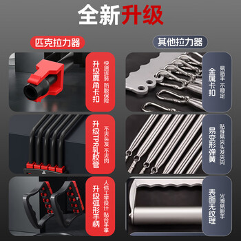 匹克扩胸拉力器弹力带男女健身器材多功能卷腹拉力绳家用普拉提运动