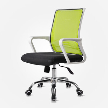 香尔特职员办公椅靠背中班椅透气升降转椅电脑椅会议椅办公家具弓型脚黑色