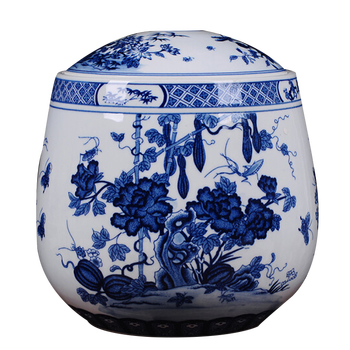 
                                                            ciwuyu陶瓷普洱茶罐 茶叶缸储茶罐大号泡菜坛子七子饼茶盒罐 丝瓜腰鼓罐                