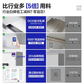 奈高（NAIGAO）保密文件柜密码档案柜钢制办公资料柜矮柜灰白无抽电子指纹锁