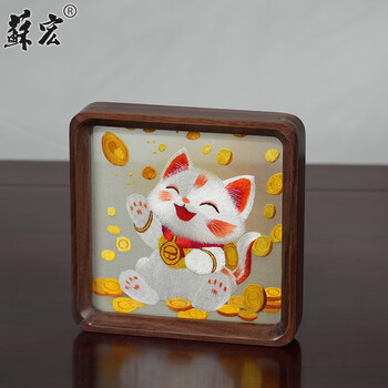 苏绣双面绣猫价格报价行情- 京东