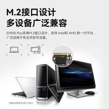 惠普（HP） 512G SSD固态硬盘 M.2接口(NVMe协议) EX900Plus系列（电竞升级版）