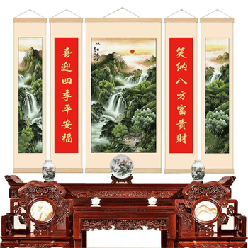 山水画卷轴型号规格- 京东
