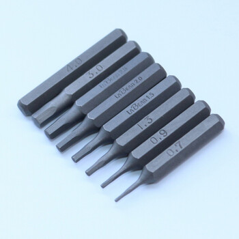 2合金钢内六角 螺丝刀 0.7 0.9 1.3 1.5 2.0批头刀头 内六角批头h0.