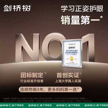 剑桥树儿童坐姿矫正器桌面款小学生写作业学习护眼写字姿势纠正器防低头驼背 水雾蓝