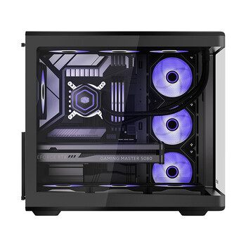 酷冷至尊（CoolerMaster）elite 神殿600 黑色 ATX海景房机箱  一体曲面玻璃 无立柱/支持360水冷/Type-c 