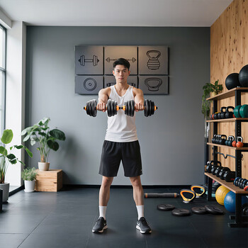 飞尔顿（FEIERDUN）哑铃男杠铃可调节哑铃片健身训练器材家用组合套装旗舰升级款30KG