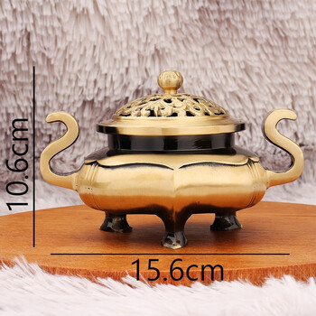 極美古銅香炉質感 細工 在銘三足銅香炉0030