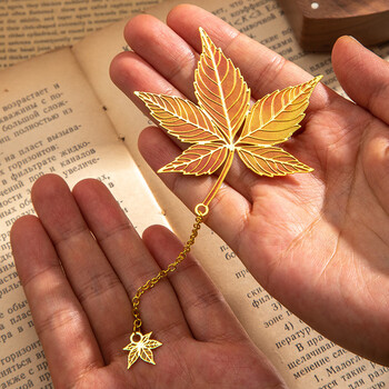 佳茉复古文艺树叶书签银杏叶金属书签礼盒高级感中国风古典礼物送老师纪念品元宵三八女神妇女节伴手礼