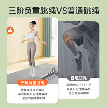 李宁（LI-NING）无绳跳绳女士男士成人减肥专用专业负重减脂燃脂有绳子运动