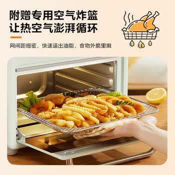 美的（Midea）多功能电烤箱家用空气炸锅一体机小微型烤炸一体烤箱 高效脱脂/循环热风免翻面 PT1510 15L