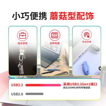 闪迪（SanDisk）128GB USB3.2 U盘 CZ550黑色 读速100MB/s 安全加密 数据恢复 学习办公电脑车载 高速大容量优盘