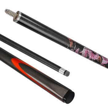 劲南台球杆 小头斯诺克中式黑八碳纤维1/2碳素杆 黑色10mm