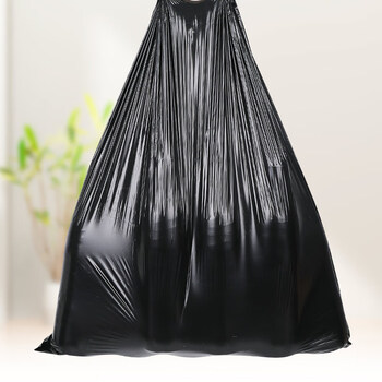 Sodolike尚岛抽绳垃圾袋黑色45*50cm100只单面1.2丝点断手提加厚自动收口