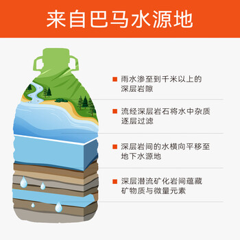 LONGLIFE饮用天然弱碱性巴马小分子桶装水大桶泡茶水5L2整箱家用矿泉水