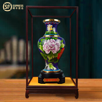 景泰蓝铜花瓶- 京东