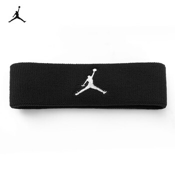 耐克（NIKE）乔丹AJ飞人运动头带发带网球篮球瑜伽吸汗带JKN00010OS黑色