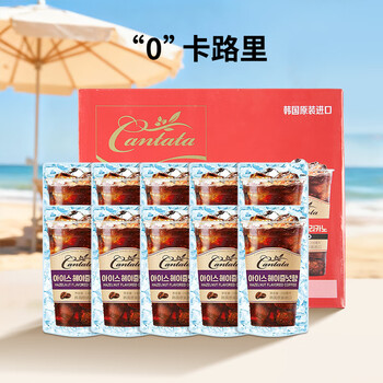乐天康塔塔韩国进口 甜美式咖啡（无糖） 230ml*10袋/盒  美式咖啡 
