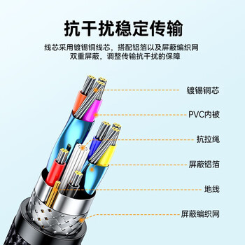 山泽双头USB3.0公对公数据连接线 移动硬盘盒高速传输连接线 笔记本接散热器机顶盒 2米 LKU-20