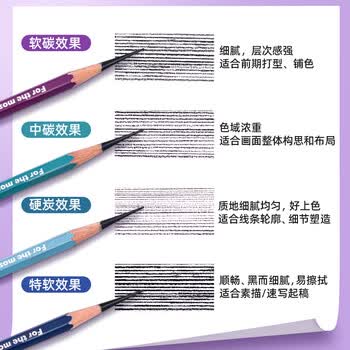 瑞萌特炭笔软炭美术生专用素描炭笔绘画笔速写硬炭学生联考素描炭笔铅笔瑞蒙特软炭笔官方初学者炭笔
