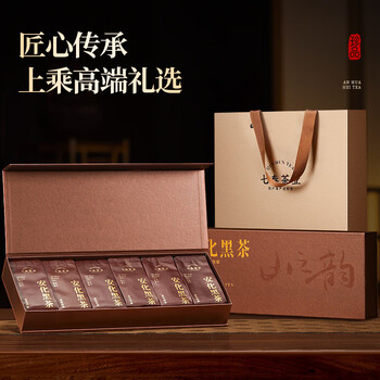 七春安化黑茶金花茯茶 散茶小包装茶叶湖南168g节日送长辈伴手礼物