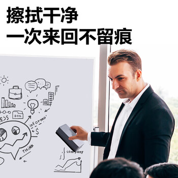 得力（deli）白板擦7810儿童画板绿板擦绒布表面轻松易擦白板刷学校教室教师用白板笔檫黑板刷110*50mm