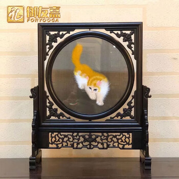 中國美術 七宝焼 景泰蓝 猫 蝶々 蘇繡 雙面繡 中國美術 七宝焼 景泰蓝 猫 蝶々 蘇繡 雙面繡