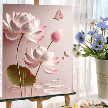 数字油画荷花价格报价行情- 京东