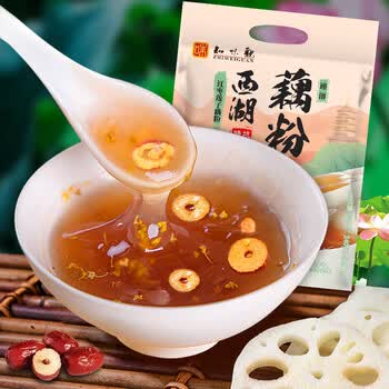 知味观红枣莲子藕粉速溶 中华老字号西湖特产 营养早餐代餐食品400g