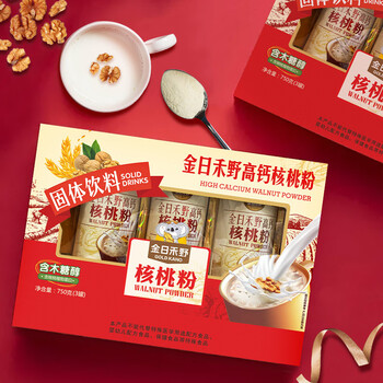 金日禾野高钙核桃粉礼盒880g中老年人营养品送礼长辈麦片早餐年货春节礼品 金日禾野高钙核桃粉礼盒880g中老年人营养品送礼长辈麦片早餐年货春节礼品