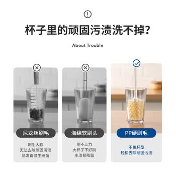 LYNN长柄杯刷 洗杯子神器顽固污渍清洁刷保温杯奶瓶茶杯刷子 1只装