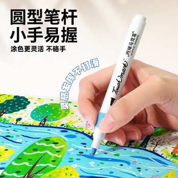 Touch mark泰驰丙烯马克笔48色水彩笔学生防水速干荧光记号笔绘画涂鸦儿童生日礼物画画笔送男孩送女孩