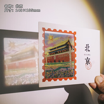 优学库透光明信片复古文艺光影透卡高颜值女孩学生读书页 天坛 伴手礼