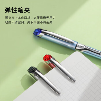 百乐（PILOT）针管式中性笔刷题考试专用水笔签字笔文具办公用笔商务笔V5小银管BXGPN-V5-L 蓝色 0.5mm单支装