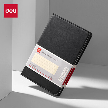 得力(deli)25K80张商务经典皮面本办公用品 会议记事本日记本笔记本子文具黑7901 得力(deli)25K80张商务经典皮面本办公用品 会议记事本日记本笔记本子文具黑7901