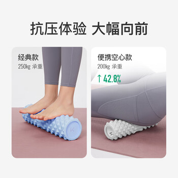 Keep泡沫轴实心肌肉放松狼牙棒按摩棒泡沫滚轴瑜伽器材 经典款浅水蓝