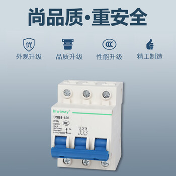 电动车空气开关小型48v 60v 72v空开直流断路器过载32a40a63a 63a 2p