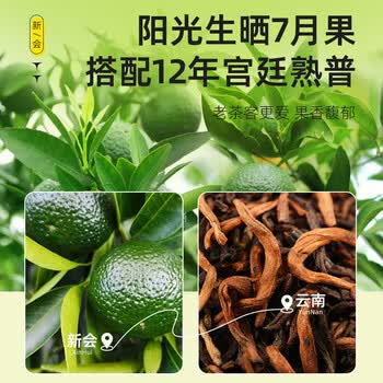 茶马世家普洱茶新会小青柑正宗生晒新会陈皮熟普茶叶端午节送礼罐装250g