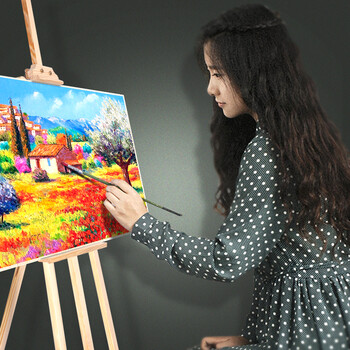 蒙玛特（Mont Marte）蒙玛特1.45米松木画架 实木素描画架画板套装展示架子成人儿童折叠画板架原木色 AEA0003 速写绘画