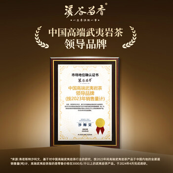 溪谷留香真脉系列 老枞水仙武夷岩茶乌龙茶正岩茶叶盒装100g 送礼礼品