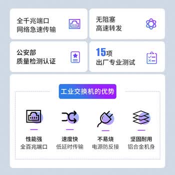 中科光电工业交换机16口 工业级交换机千兆 工业以太网交换机 导轨式交换机工业级ZK-6500-11-16GT不含电源