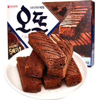 韩国直邮 好丽友（ORION） 欧式蛋糕 巧克力味 休闲零食营养早餐下午茶 150g/盒（6枚）