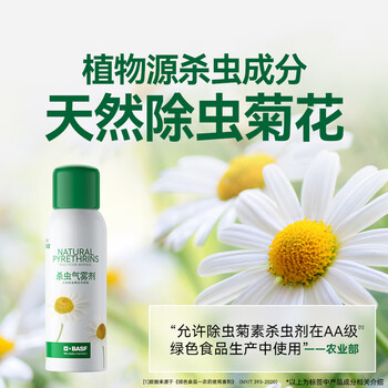 巴斯夫除虫菊杀虫剂喷雾蟑螂药蚂蚁跳蚤臭虫苍蝇衣鱼虫小飞虫下水道80ml