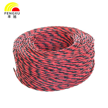 丰旭 国标RVS2*0.5平方双绞花线 铜芯软花线 消防线 户外接灯线 FX-RVS2*0.5 红黑 100米