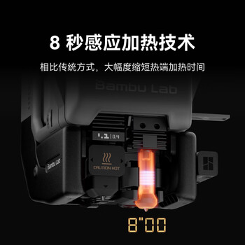 拓竹【罗永浩科技春晚推荐】H2C 3D打印机器Vortek系统7热端换料多色全能大尺寸FDM家用高精度高速H2CC